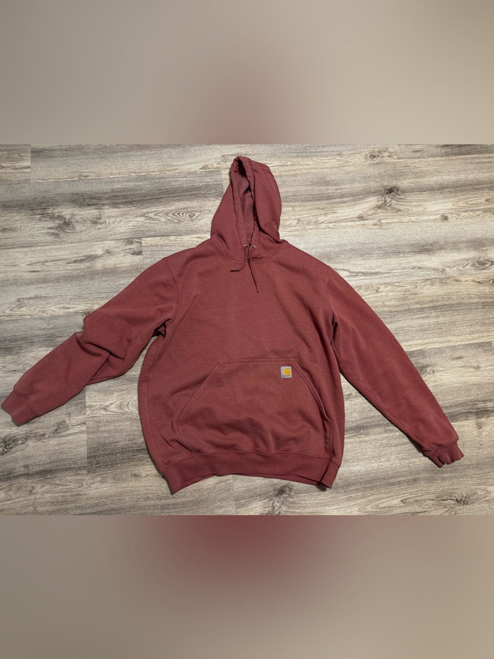 Carhartt Pullover Hoodie in Rust Red.  Good used condition. Men’s size large